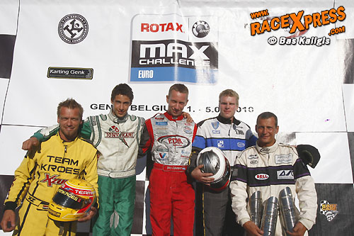 Kampioen 2010: Kroes, Affolter, Van Splunteren, Jensen en Adams